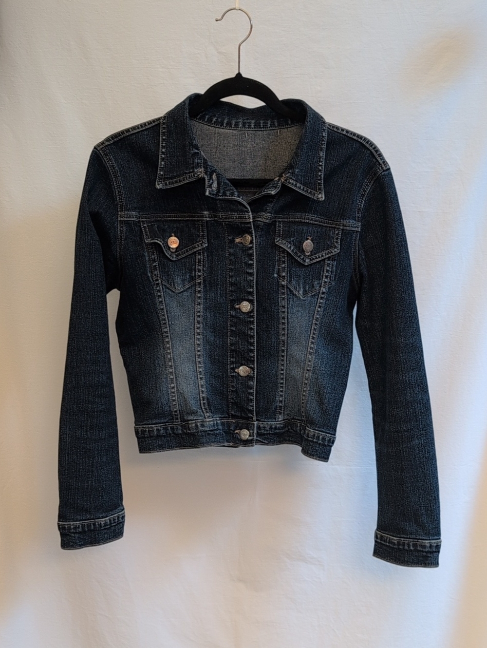 Forever 21 Denim Jean Jacket Blue Cotton Sz L